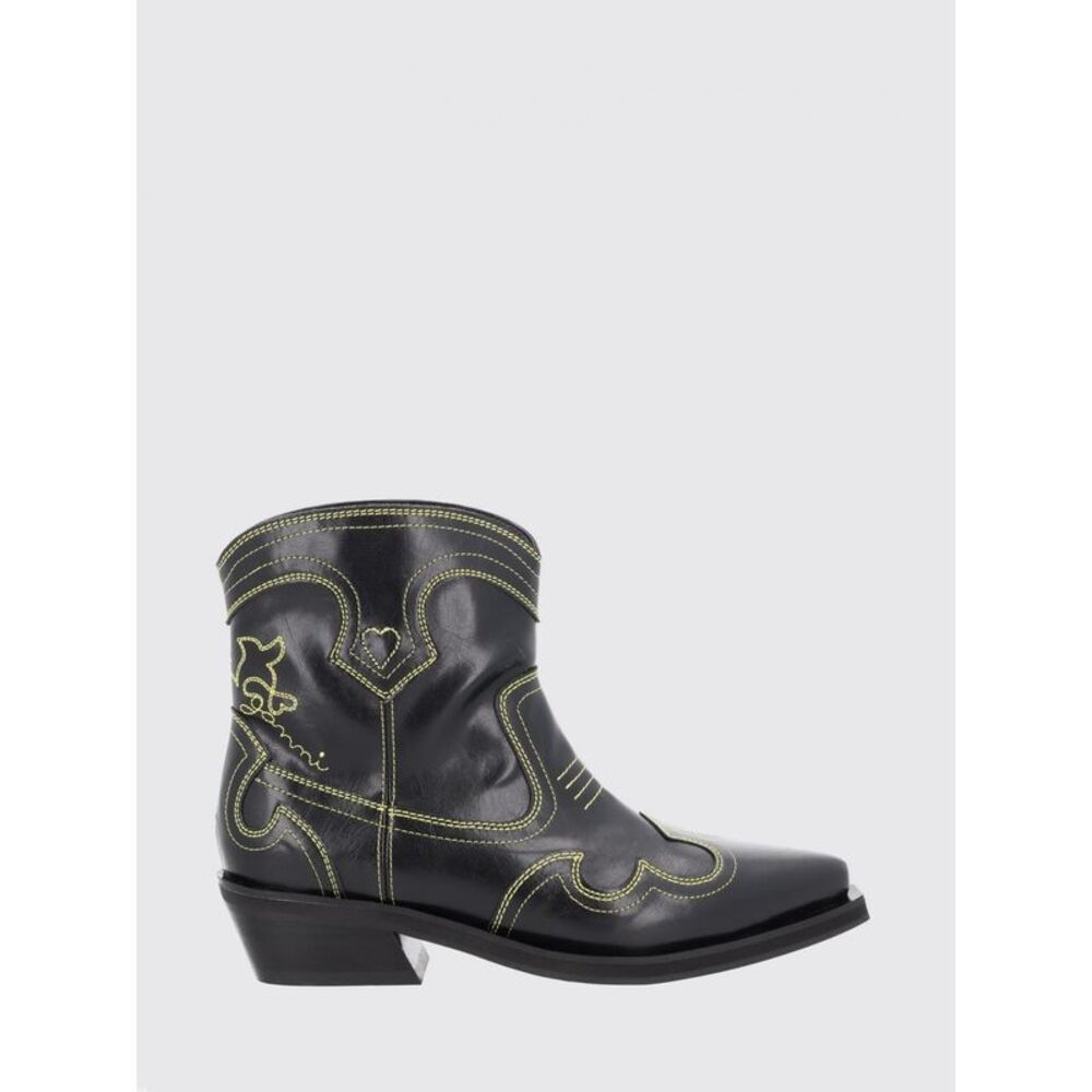 Ganni Boots Woman Black 1